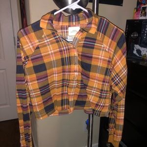Crop Flannel Long Sleeve